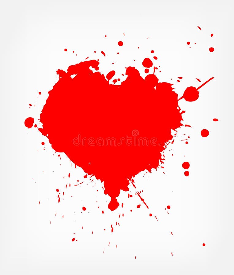 Corazón con sangre stock de ilustración Corazón con sangre stock de ilustración