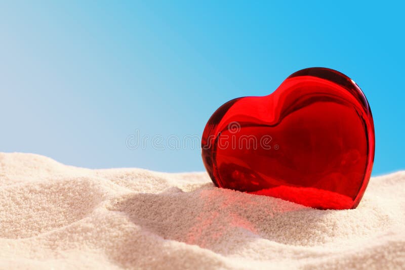 Corazón de cristal rojo fotos de archivo Corazón de cristal rojo fotos de archivo