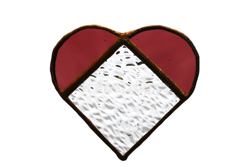 Corazón de cristal rojo fotografía de archivo Corazón de cristal rojo fotografía de archivo