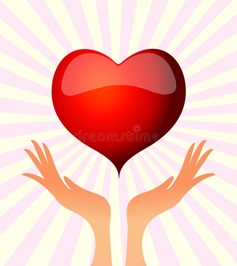 Corazón de la explotación agrícola de la mano libre illustration Corazón de la explotación agrícola de la mano libre illustration