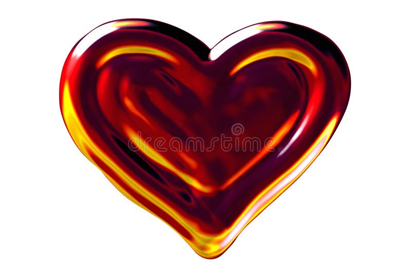 Corazón del fuego stock de ilustración Corazón del fuego stock de ilustración