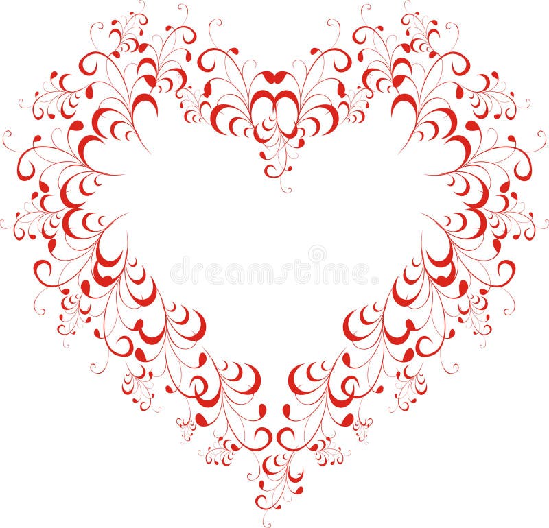 Corazón floral ilustración del vector Corazón floral ilustración del vector
