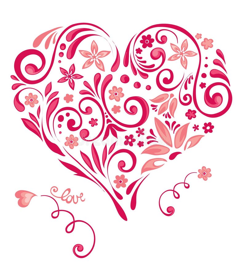 Corazón floral abstracto libre illustration Corazón floral abstracto libre illustration