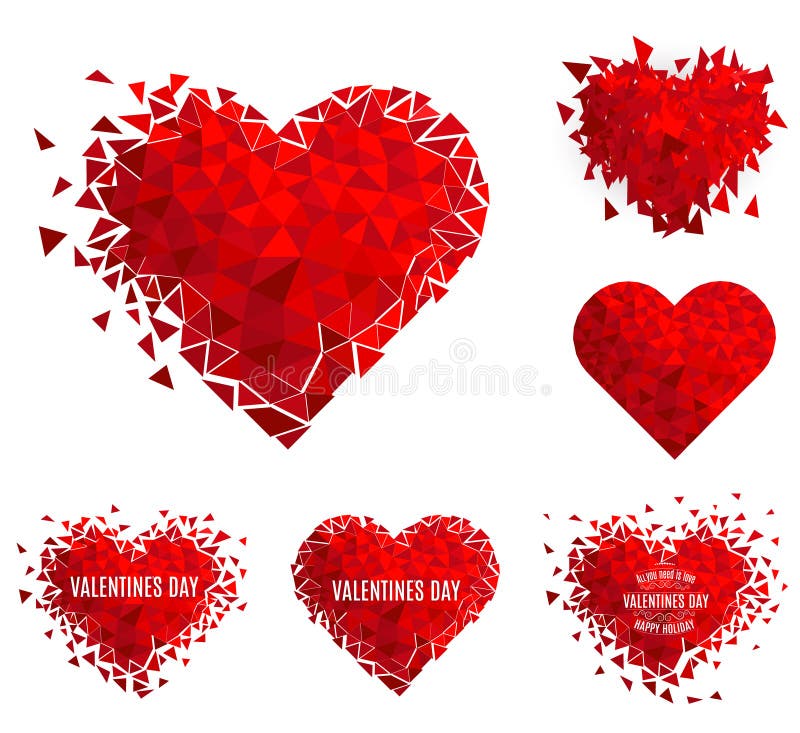 Corazón geométrico del mosaico del vector E Día del `s de la tarjeta del día de San Valentín Confeti del amor del brillo libre illustration Corazón geométrico del mosaico del vector E Día del `s de la tarjeta del día de San Valentín Confeti del amor del brillo libre illustration