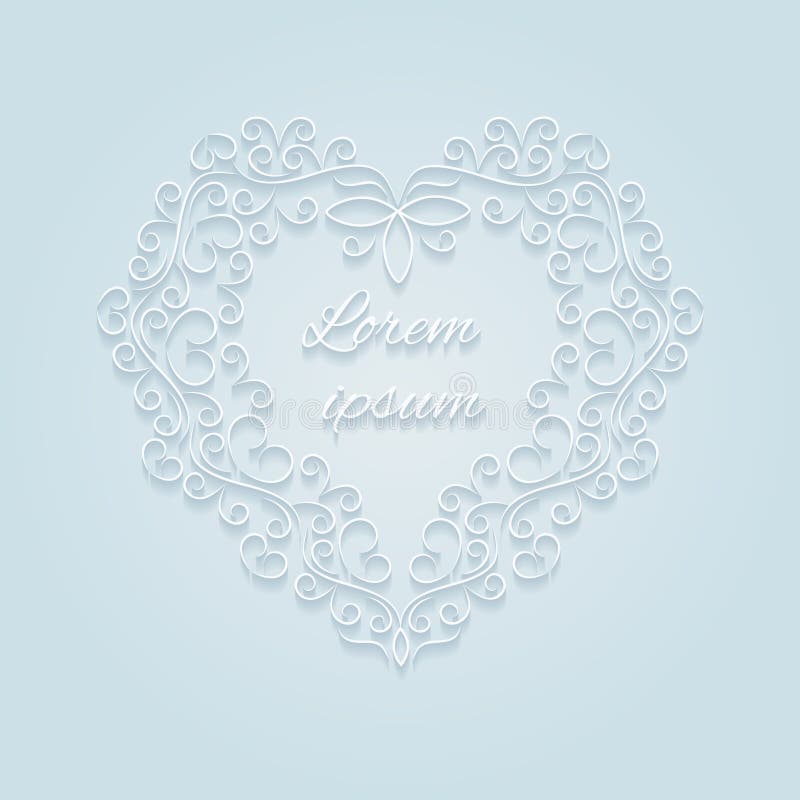 Corazón, ornamental decorativo stock de ilustración Corazón, ornamental decorativo stock de ilustración