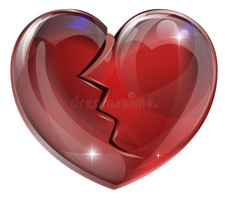 Corazón quebrado ilustración del vector Corazón quebrado ilustración del vector