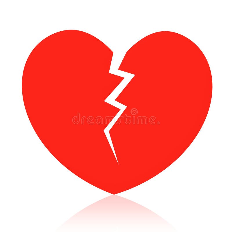 Corazón quebrado ilustración del vector