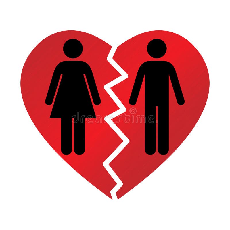 Corazón quebrado ilustración del vector
