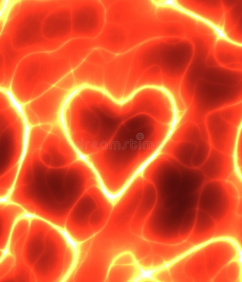 corazón rojo de la potencia de la electricidad libre illustration corazón rojo de la potencia de la electricidad libre illustration