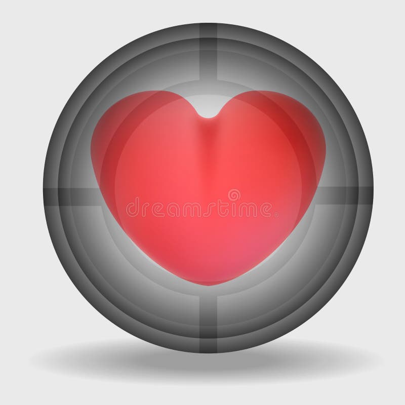 Corazón rosado en la vista libre illustration Corazón rosado en la vista libre illustration