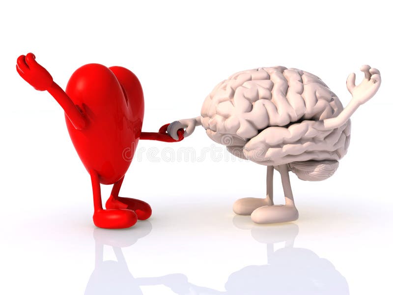 Corazón y cerebro que bailan libre illustration Corazón y cerebro que bailan libre illustration