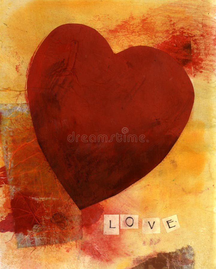 Coração com AMOR 2 ilustração stock Coração com AMOR 2 ilustração stock