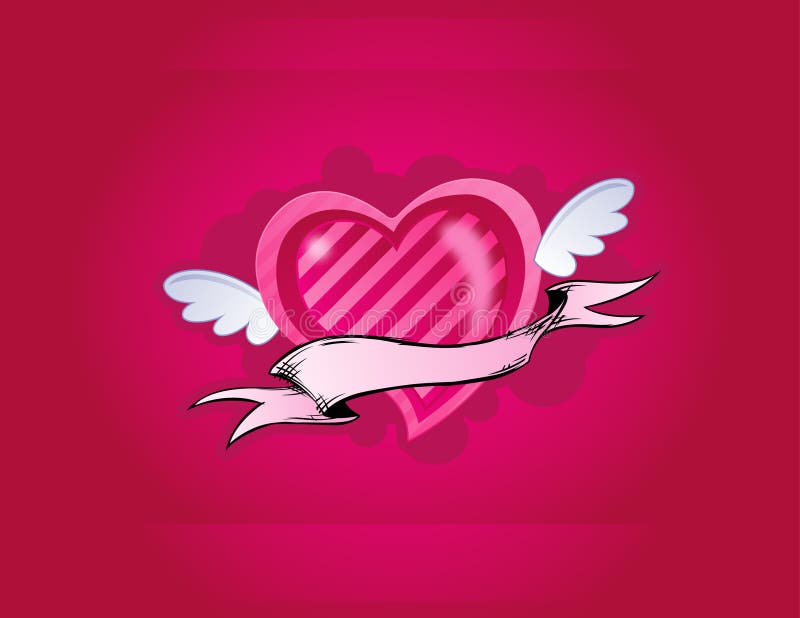 Cor-de-rosa com asas pequenas ilustração royalty free