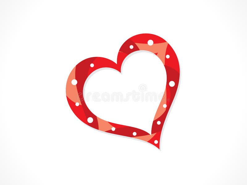 Coração criativo artístico do amor do sumário ilustração do vetor Coração criativo artístico do amor do sumário ilustração do vetor