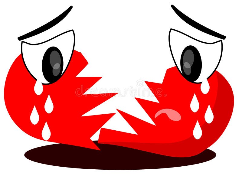 Coração quebrado ilustração royalty free Coração quebrado ilustração royalty free