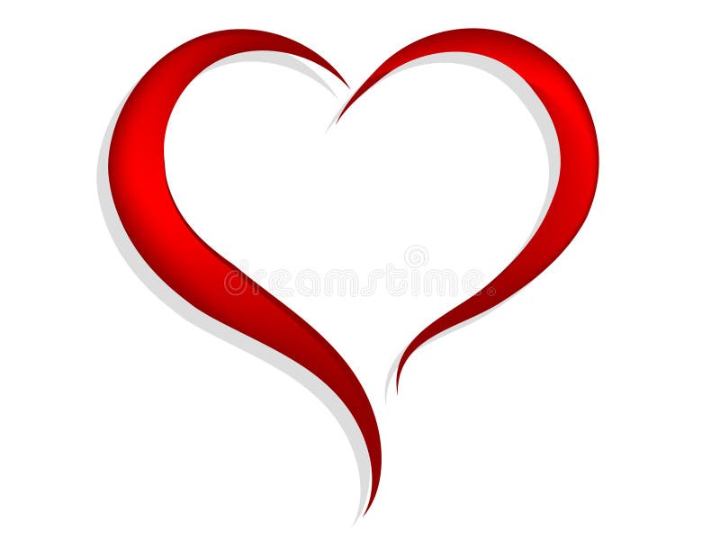 Coração vermelho ilustração stock Coração vermelho ilustração stock