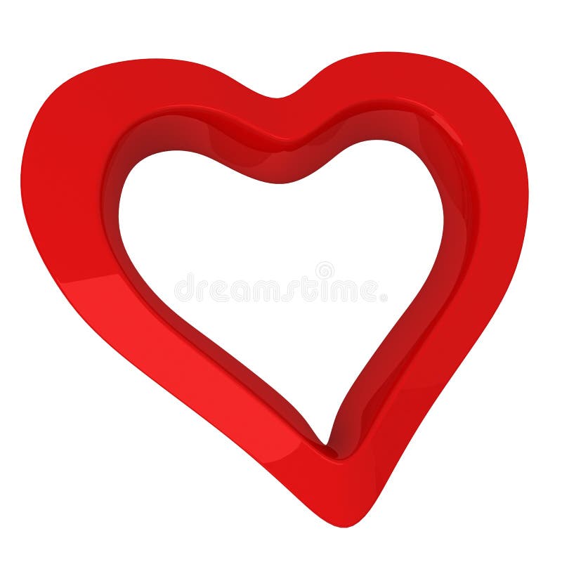 Coração vermelho, 3d ilustração stock. Ilustração de vermelho - 35929200