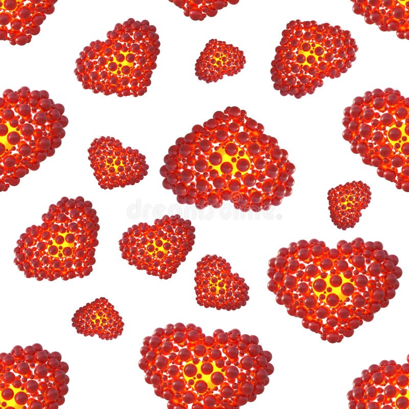 corações vermelhos lustrosos feitos das esferas com reflexões isoladas no fundo brilhante Projeto sem emenda da ilustração do dia ilustração royalty free corações vermelhos lustrosos feitos das esferas com reflexões isoladas no fundo brilhante Projeto sem emenda da ilustração do dia ilustração royalty free