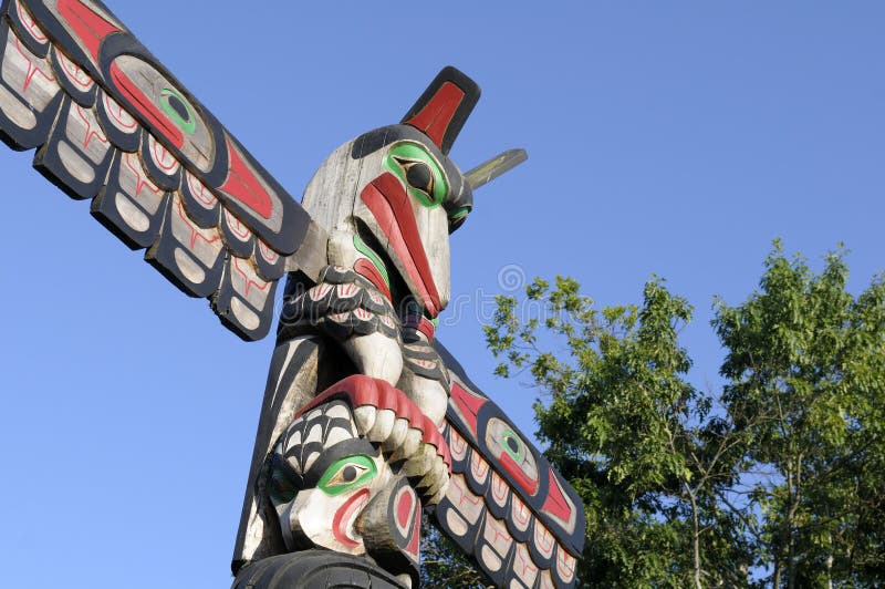 Raven Holding Totem Pole Above Son Of Indian Chief Above Beaver - Carver: Douglas Lafortune 1989. Cowichan Valley, Vancouver Island. Raven Holding Totem Pole Above Son Of Indian Chief Above Beaver - Carver: Douglas Lafortune 1989. Cowichan Valley, Vancouver Island