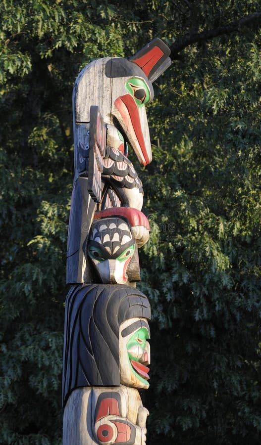 Raven Holding Totem Pole Above Son Of Indian Chief Above Beaver - Carver: Douglas Lafortune 1989. Cowichan Valley, Vancouver Island. Raven Holding Totem Pole Above Son Of Indian Chief Above Beaver - Carver: Douglas Lafortune 1989. Cowichan Valley, Vancouver Island