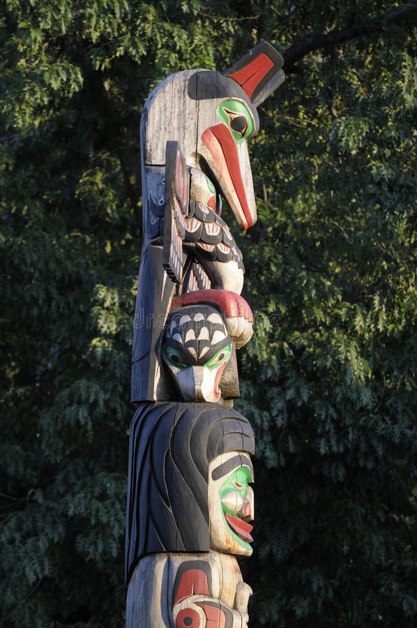 Raven Holding Totem Pole Above Son Of Indian Chief Above Beaver - Carver: Douglas Lafortune 1989. Cowichan Valley, Vancouver Island. Raven Holding Totem Pole Above Son Of Indian Chief Above Beaver - Carver: Douglas Lafortune 1989. Cowichan Valley, Vancouver Island