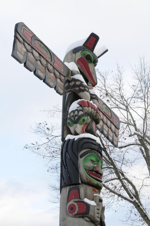 Raven Holding Totem Pole Above Son Of Indian Chief Above Beaver - Carver: Douglas Lafortune 1989. Cowichan Valley, Vancouver Island. Raven Holding Totem Pole Above Son Of Indian Chief Above Beaver - Carver: Douglas Lafortune 1989. Cowichan Valley, Vancouver Island