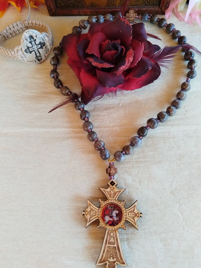 Beautiful Mary Tears prayer rope with preciosa seed beads and big wooden cros with Saint George sticker. Beautiful Mary Tears prayer rope with preciosa seed beads and big wooden cros with Saint George sticker.