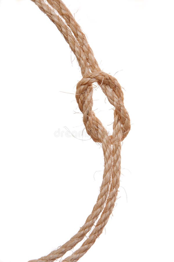 Corde attachée avec un noeud de récif