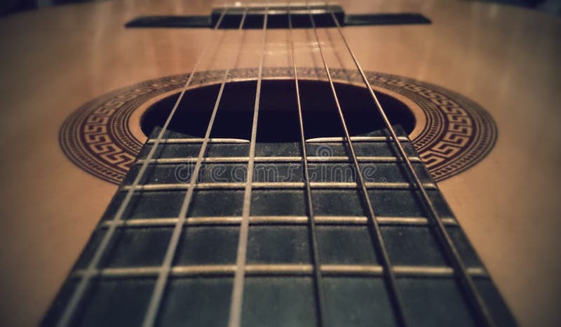 Corde della chitarra fotografia stock Corde della chitarra fotografia stock