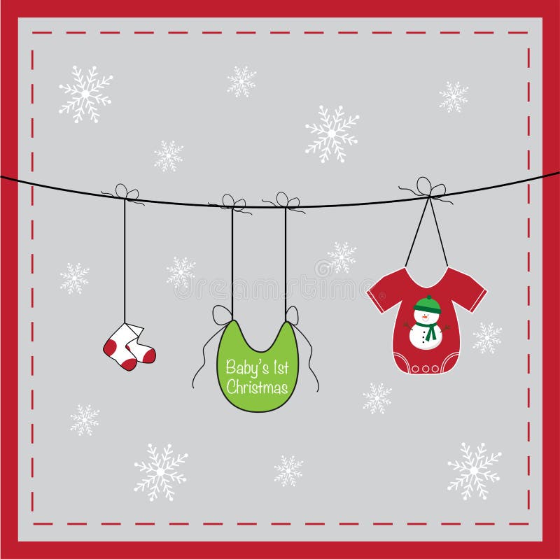 Baby`s First Merry Christmas Clothes Line. Baby`s First Merry Christmas Clothes Line