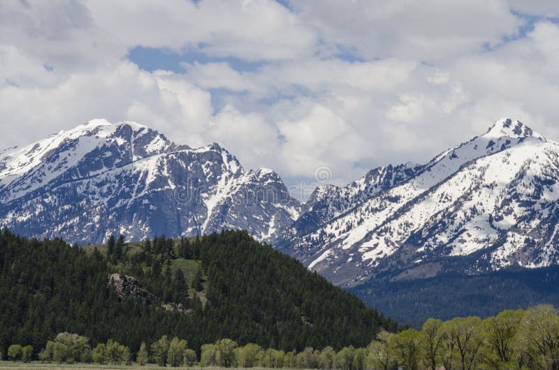 Cordilheira grande bonita de Teton foto de stock Cordilheira grande bonita de Teton foto de stock