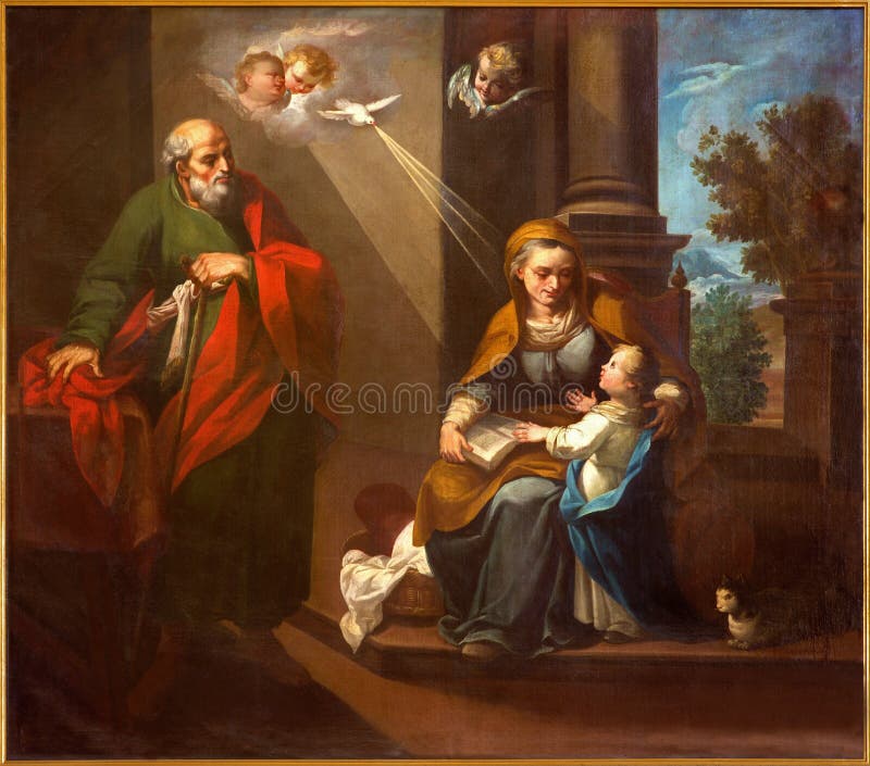 Cordoue - le St Joachim, petit Vierge Marie et St Ann dans l'église Convento de Capuchinos