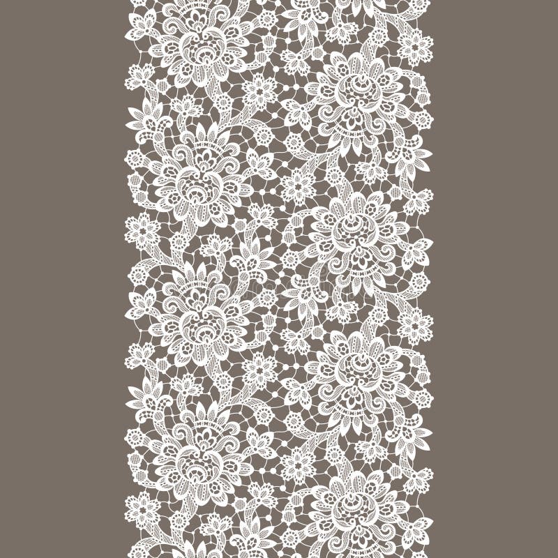 Cordón blanco del vector Modelo inconsútil vertical ilustración del vector Cordón blanco del vector Modelo inconsútil vertical ilustración del vector