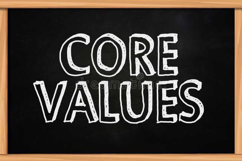 Core Values, Business Ethics Motivational Inspirational Quotes Stock