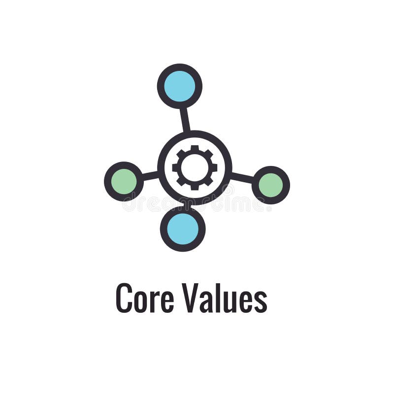 Core Values Outline / Line Icon Conveying a Specific Purpose