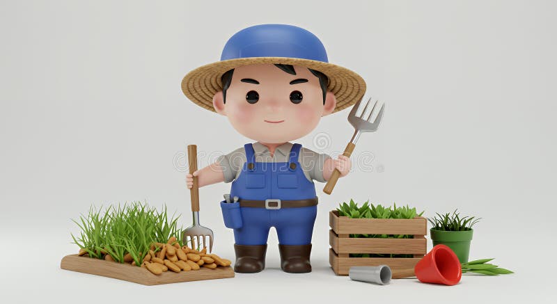 Corea: Chibi e il suo laboratorio di fattoria è stato isolato in Bianco illustrazione vettoriale