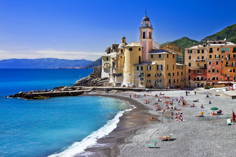 Pictorial Ligurian coast - Camogli, Italy. Pictorial Ligurian coast - Camogli, Italy