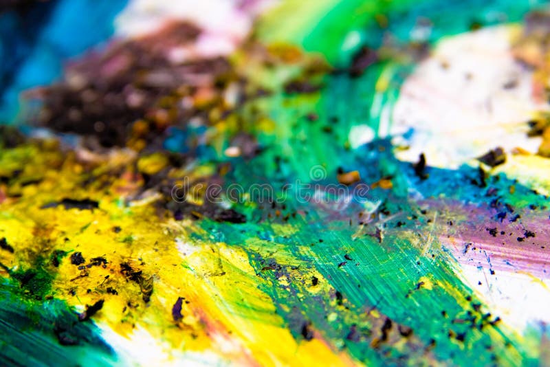 Cores vibrantes da pintura colorida