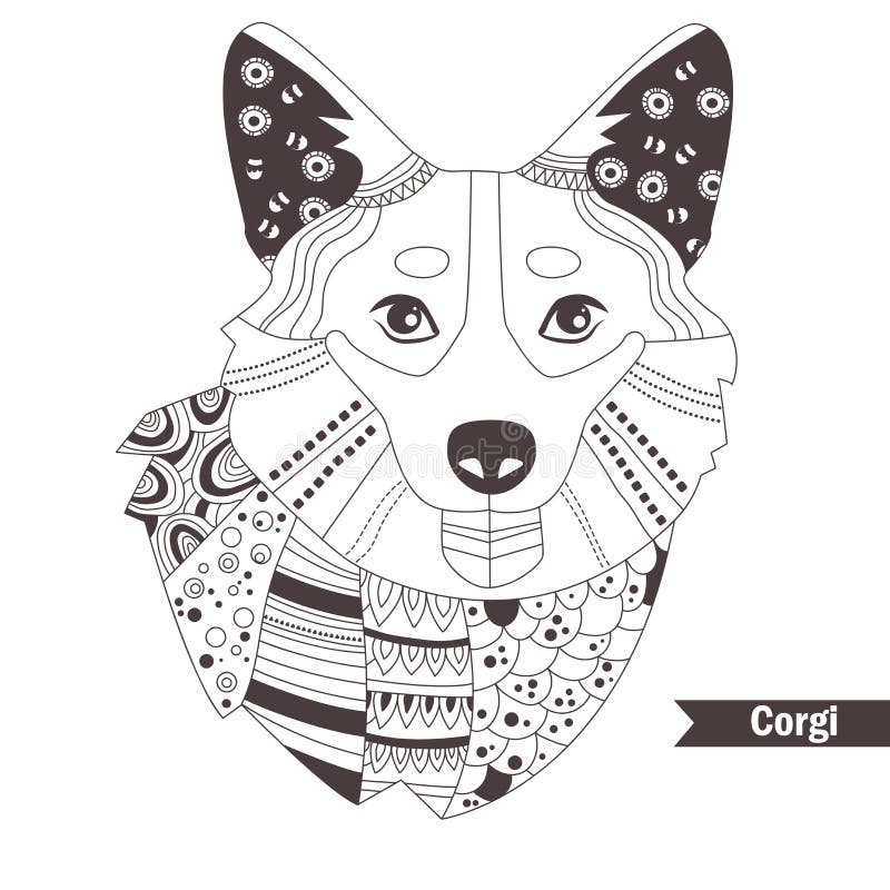 Download Corgi. Coloring book stock vector. Illustration of cute - 74047576