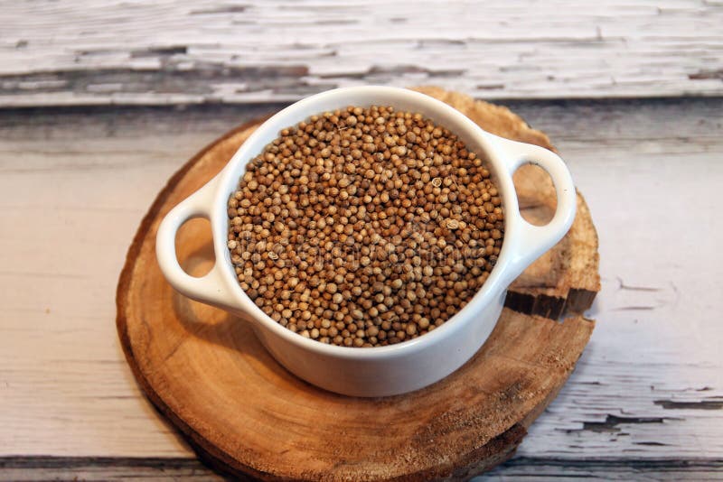 Coriander stock image. Image of white, table, flavor 107630157