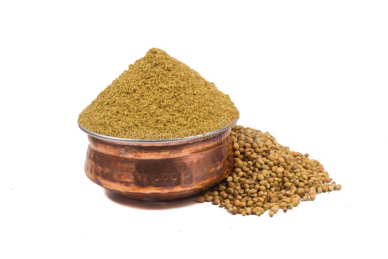 Coriander Powder with Seeds Stock Image Image of healthy, natural