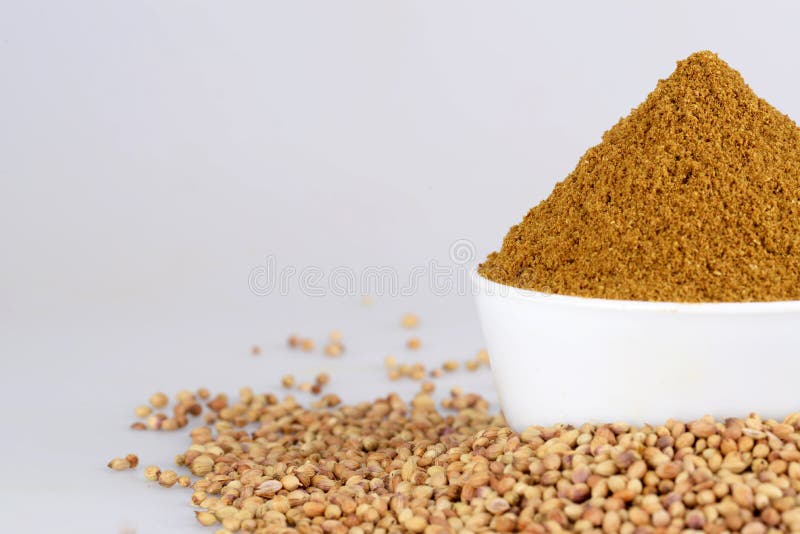 Coriander seed and powder stock photo. Image of flavoring 60754960