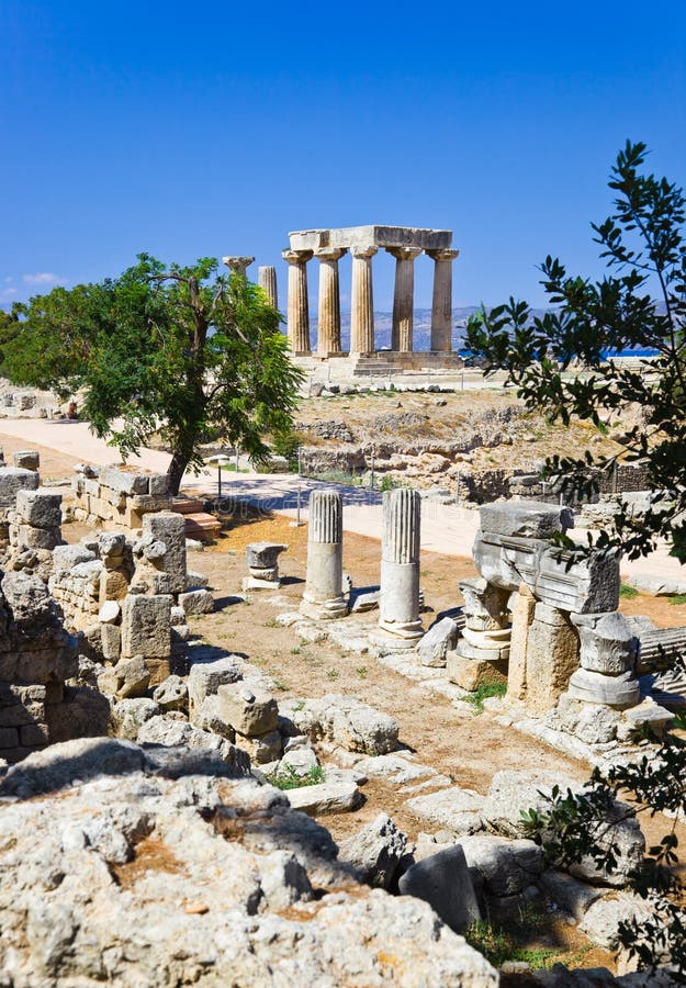 Corinth ναός καταστροφών της Ελ&l