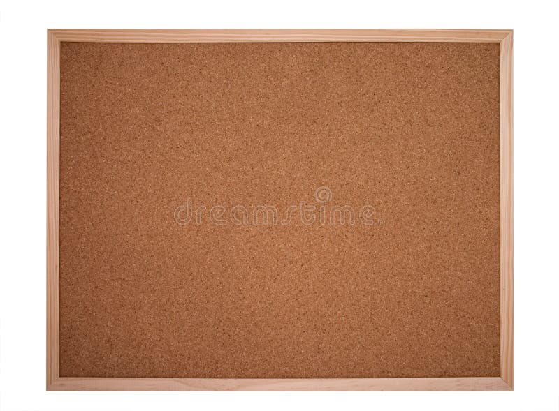 Cork board or bulletin board stock photography