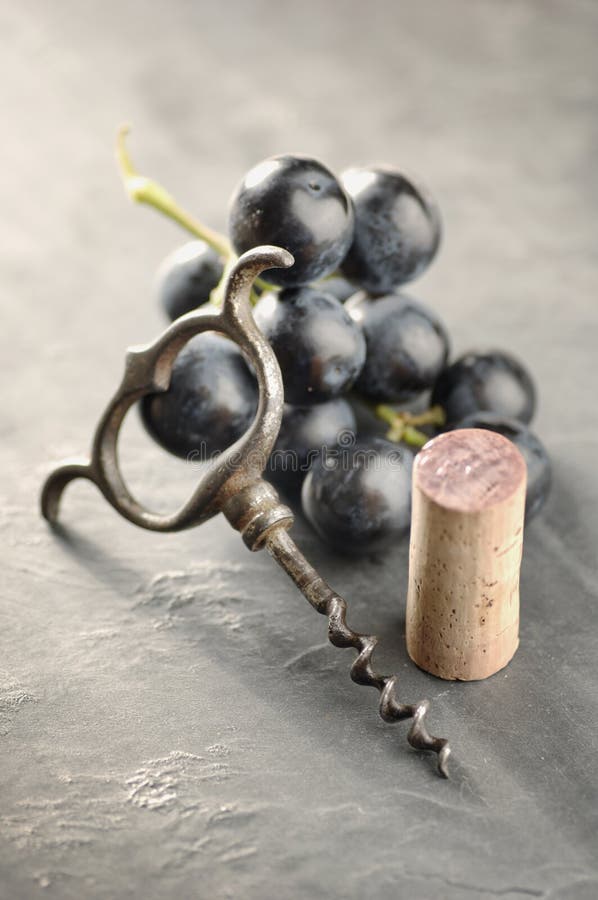 Cork, Corkscrew and Red Wine Stock Image Image of corkscrew, food