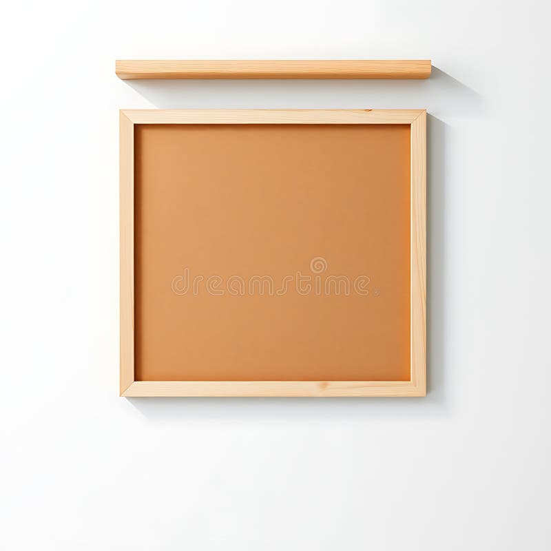 Corkboard with wooden frame and chain royalty free stock photos