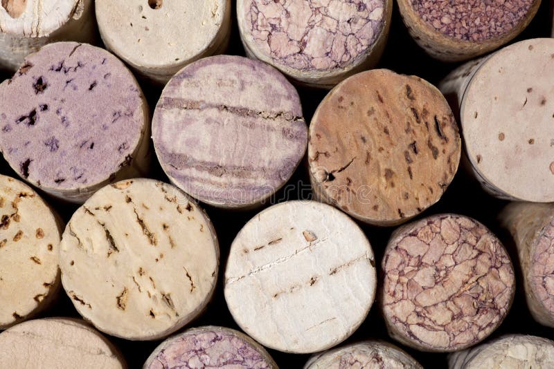 Background with Various wine Corks