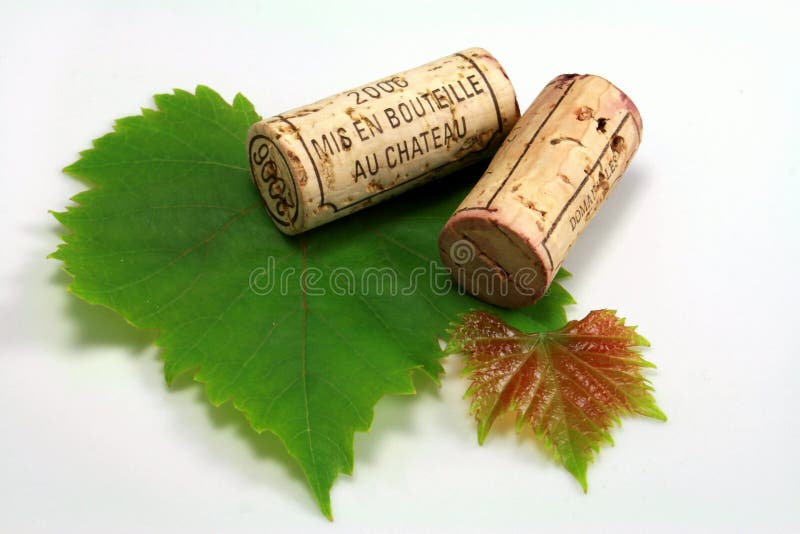 Corks of wine bottles