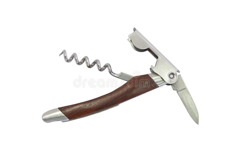 Corkscrew with knife stock image. Image of macro, dining 12636117