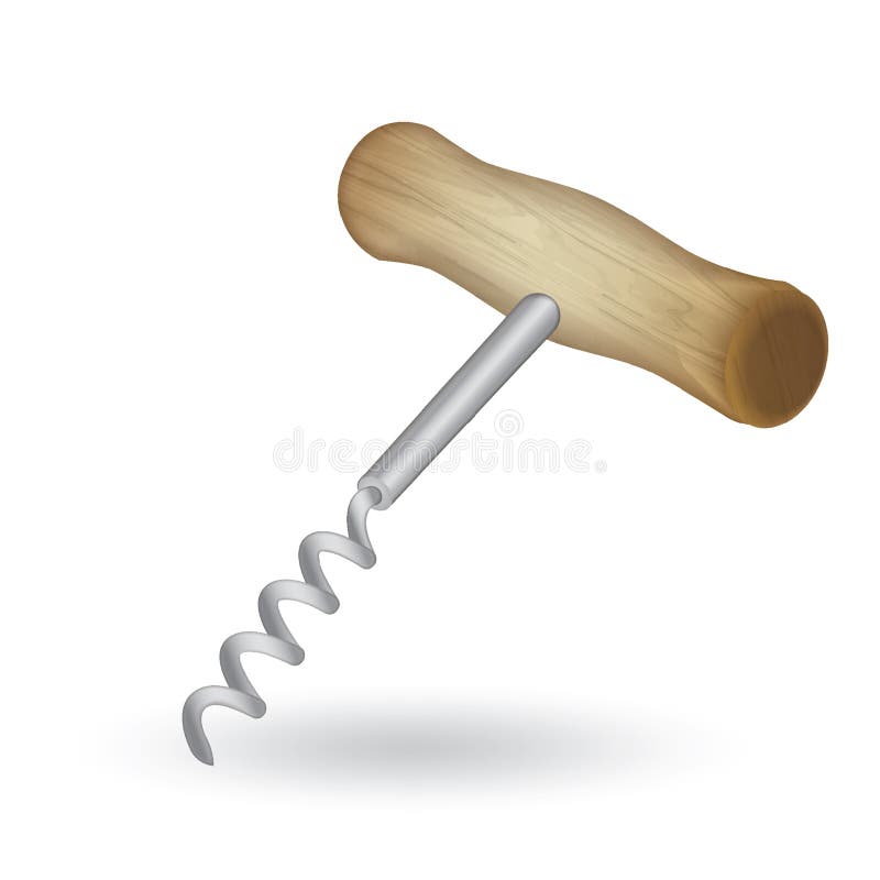 Corkscrew. Vector Illustration Decorative Background Design Stock